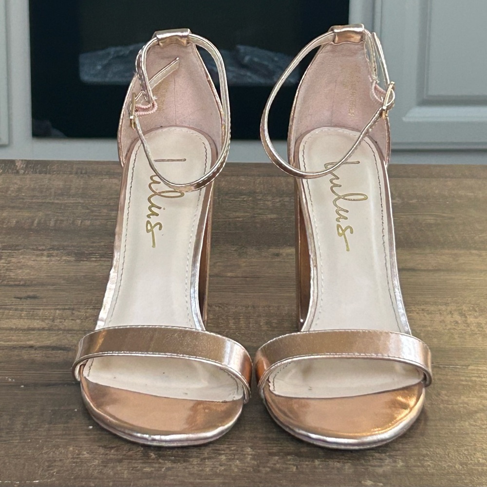 Lulu’s Ankle Strap Block Heels